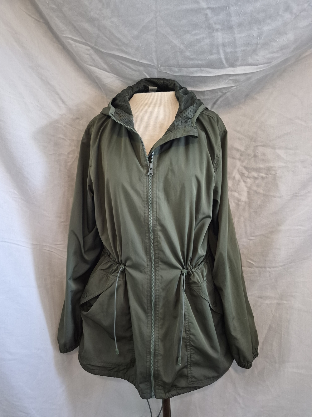 Old Navy Olive Hooded Utility Jacket